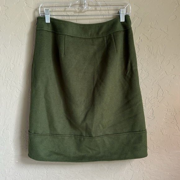 Ann Taylor wool and rabbit hair green skirt size‎ 6 new with tags - Picture 2 of 4
